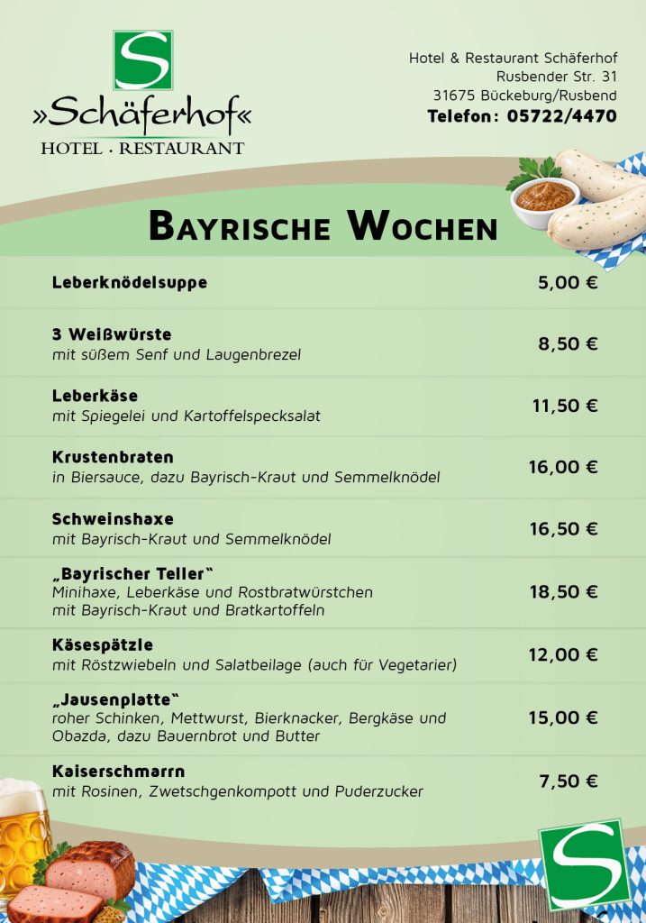 Bayrische Wochen im Schäferhof 